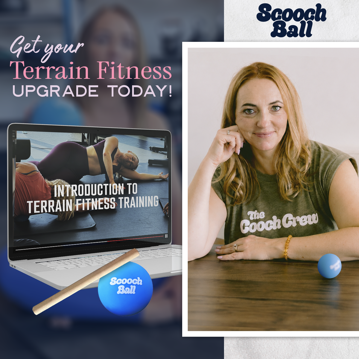 Terrain Fitness Upgrade: Scooch Ball + Mini Toe Dowel - Bloom Better
